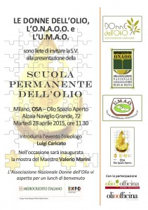 INVITO Scuola permanente dell'olio invito 28 aprile